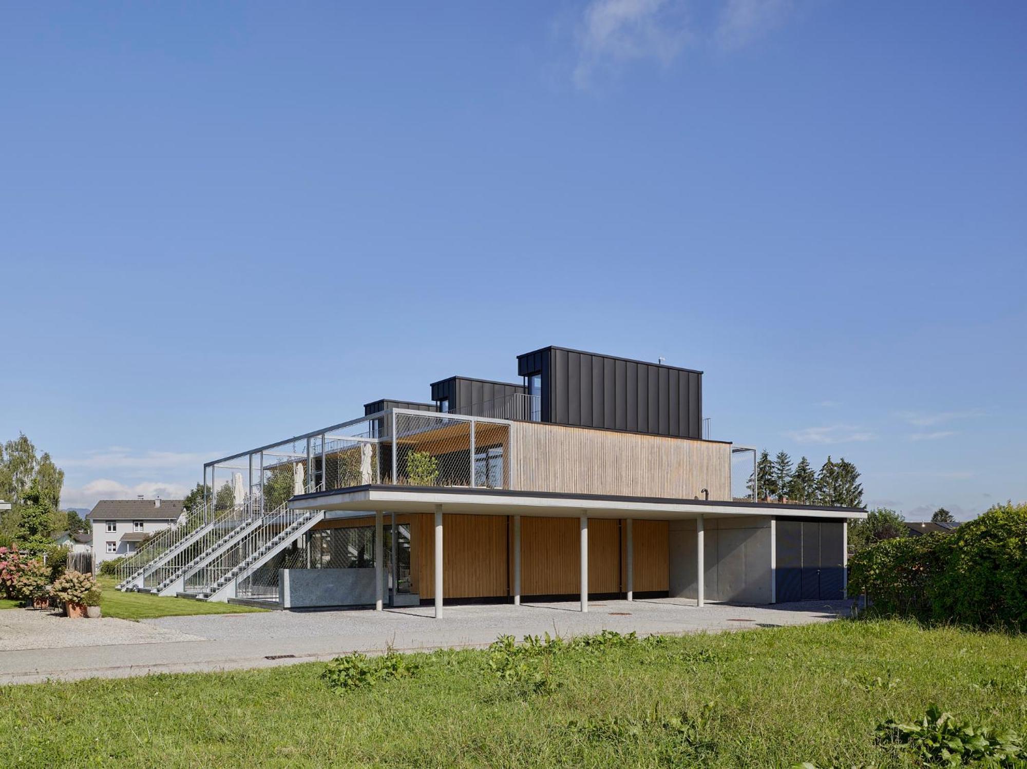 Architektenhaus Rhaa Mit Terrassen Altach Eksteriør billede