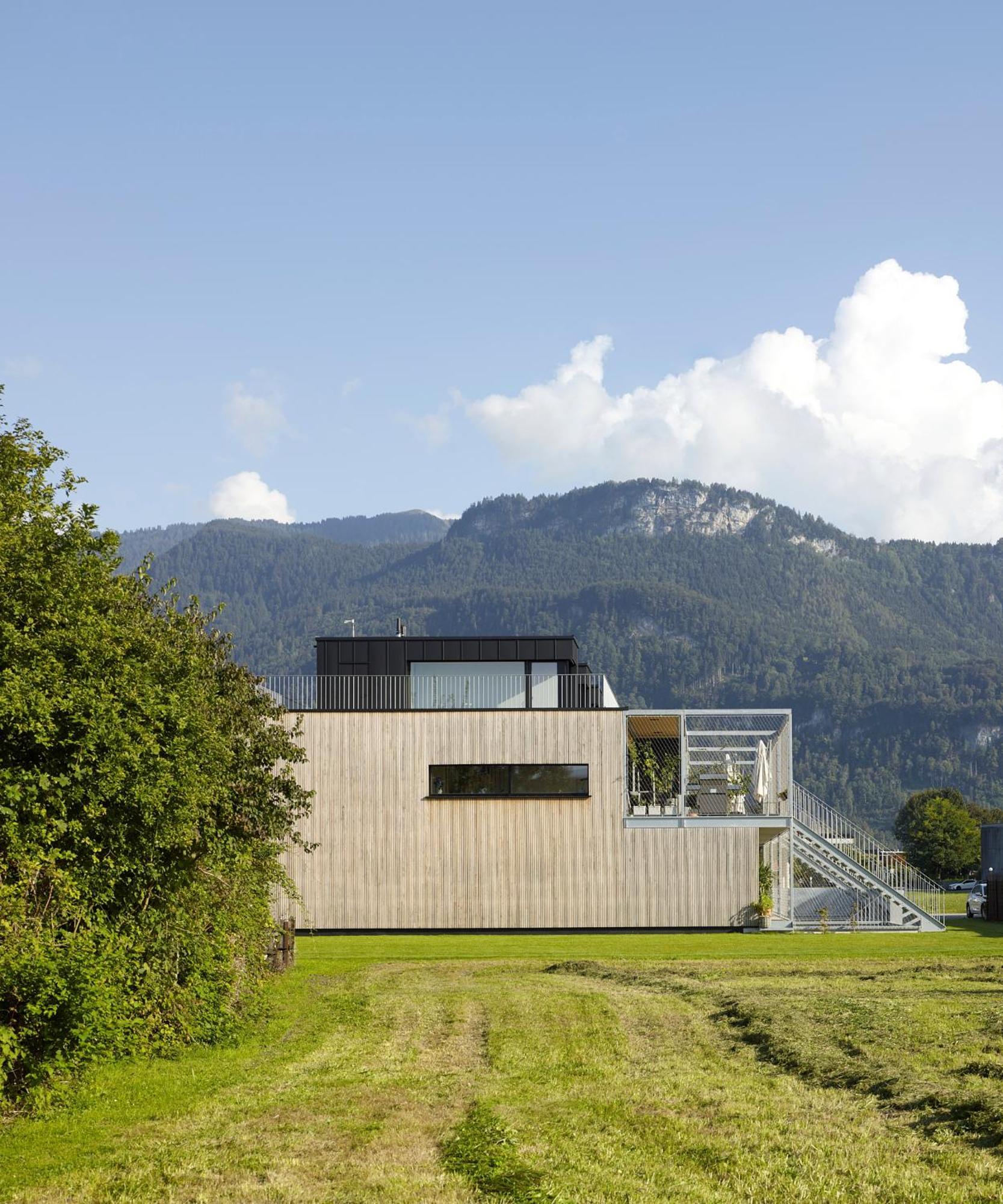 Architektenhaus Rhaa Mit Terrassen Altach Eksteriør billede